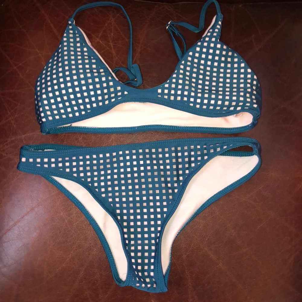Gorgeous Teal & Pink Geometric Bikini